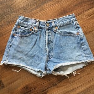 Levi’s vintage high waisted denim shorts